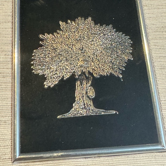 Framed and Matted Silver Tree - 6.5” x 7” - Picture 2 of 6